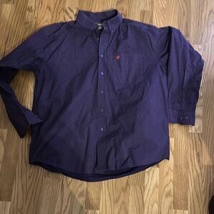Ariat Purple Long Sleeve Casual Button Down Shirt